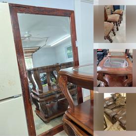 MaxSold Auction: This online auction features reclining leather loveseats, lamps, area rugs, console table, sofas, wall art and much more!